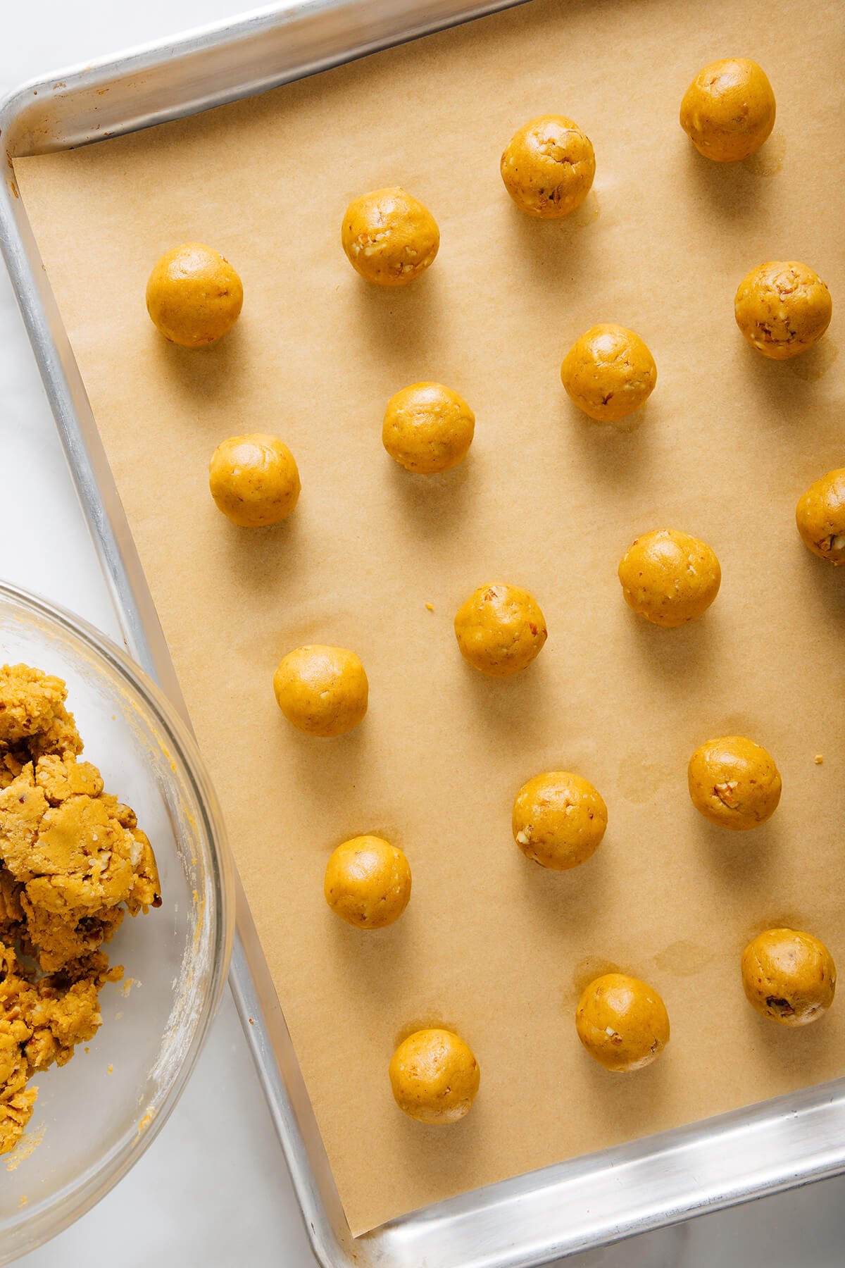 pumpkin polvorones before baking