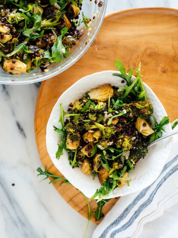 brussels broccoli lentil salad single serving