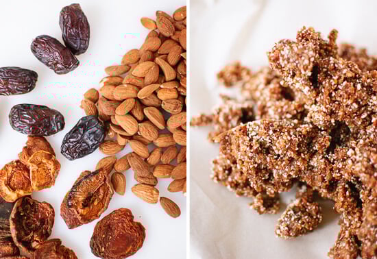 dates, almonds and apricots