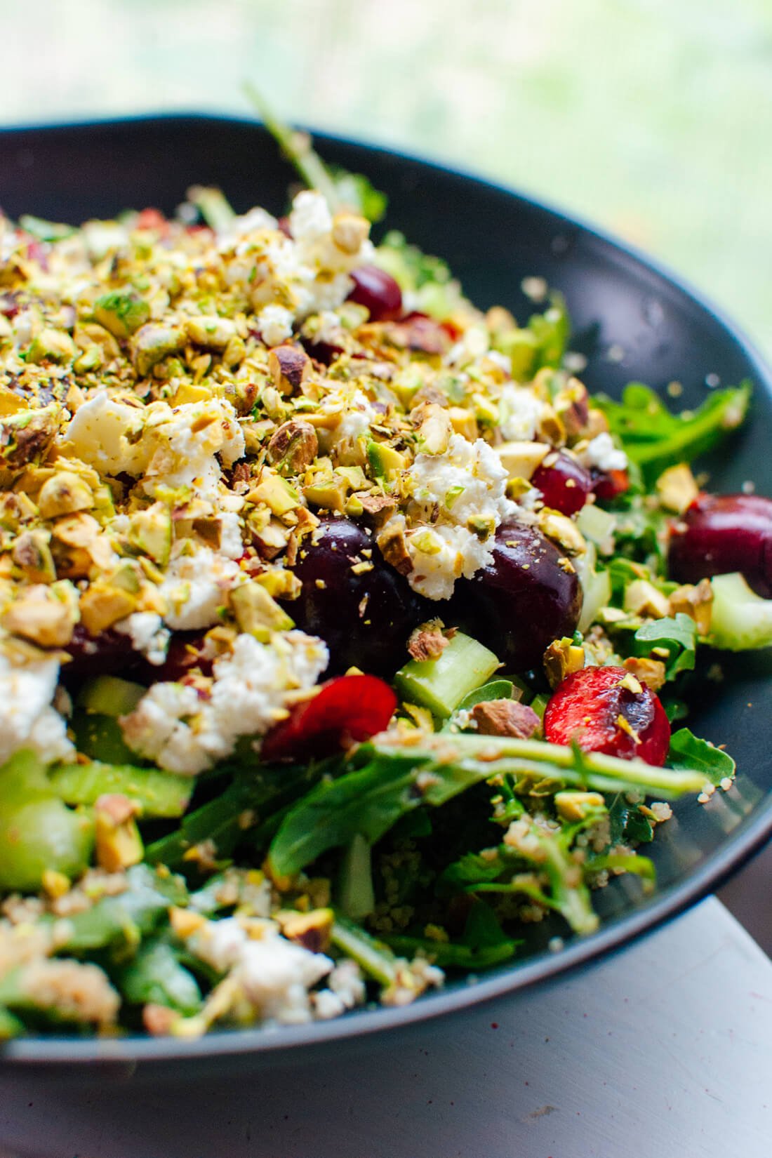 Cherry Couscous & Arugula Salad with Balsamic Vinaigrette