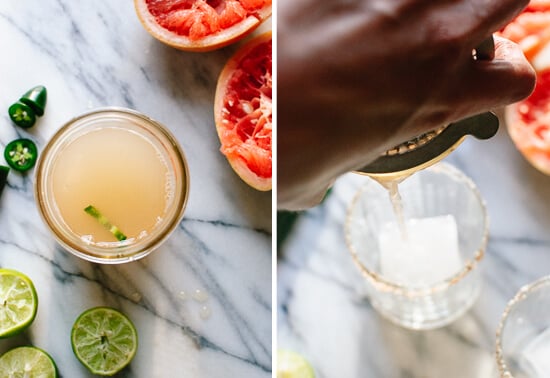 skinny grapefruit margaritas