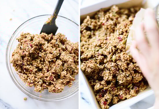 how to make cranberry orange granola bars