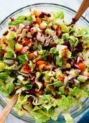 This is a healthy vegetarian salad that is delicious on its own but also goes great with any Italian entrée!