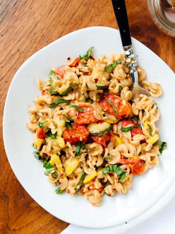 Creamy Cherry Tomato & Summer Squash Pasta