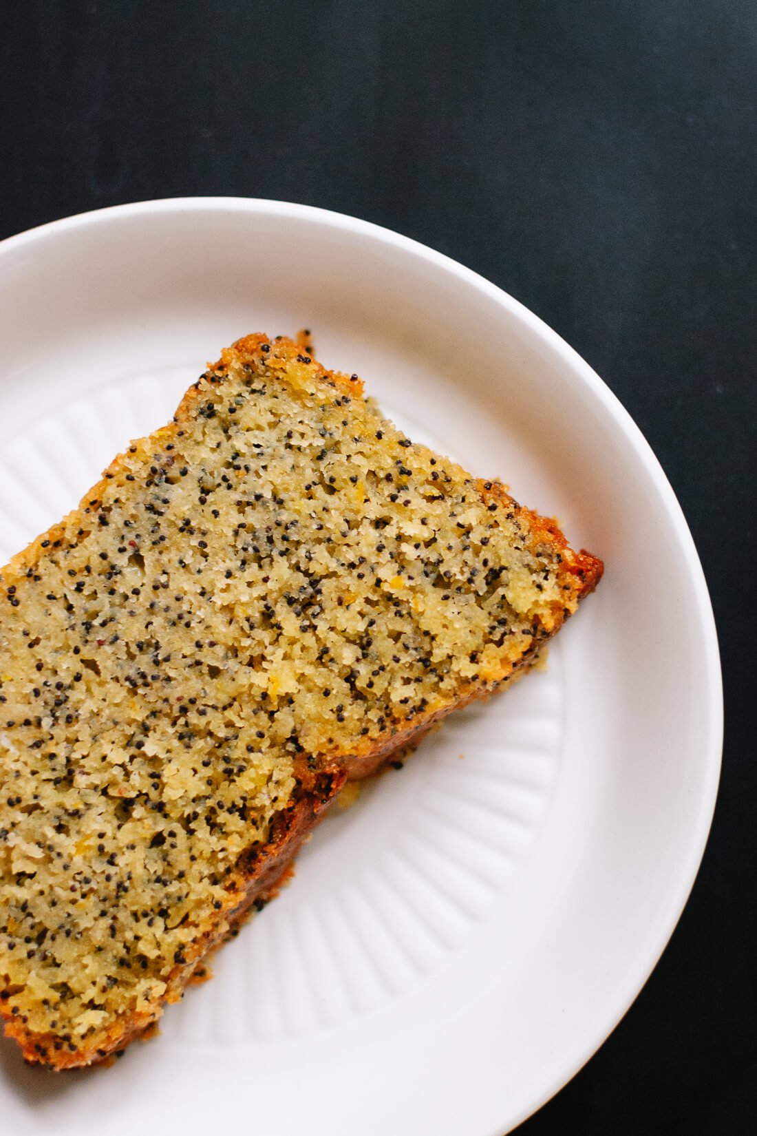 Orange Poppy Seed Pound Cake Slice by cookieandkate.com Orange poppy seed pound cake slice