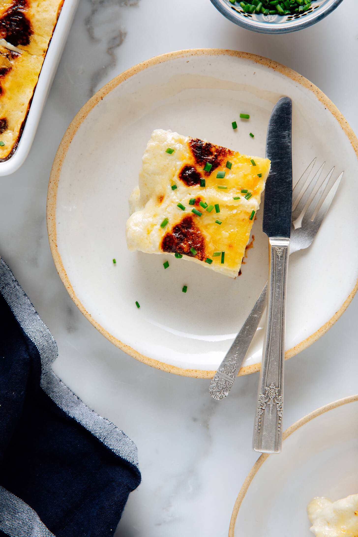 potatoes au gratin serving