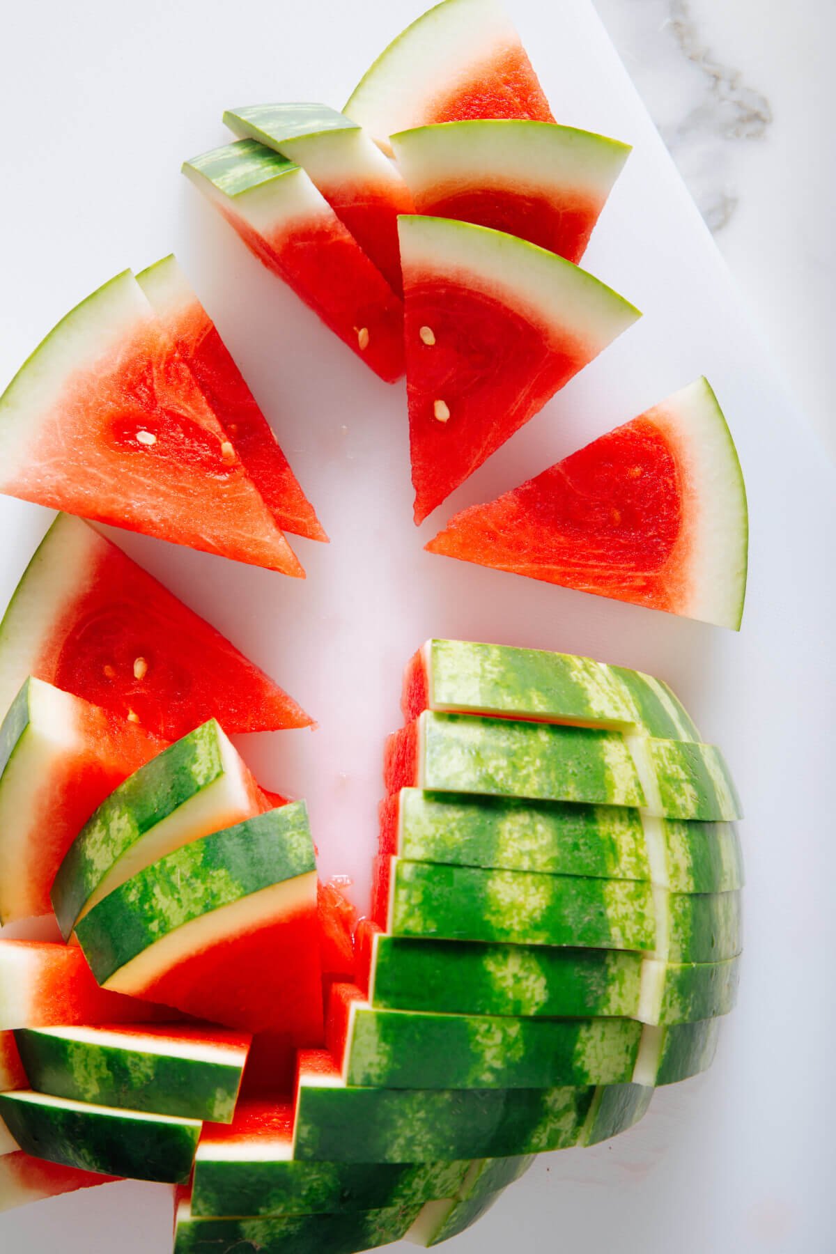 sliced watermelon wedges