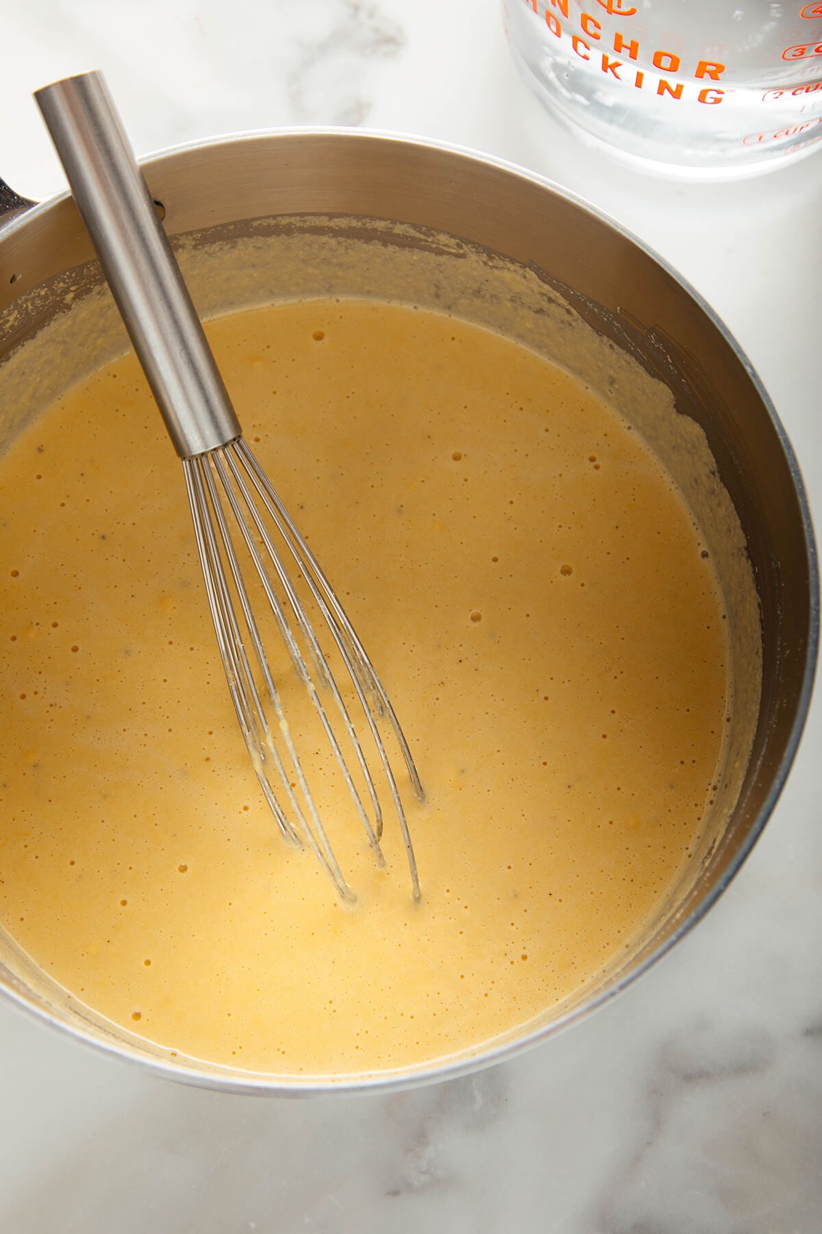 chickpea batter before cooking