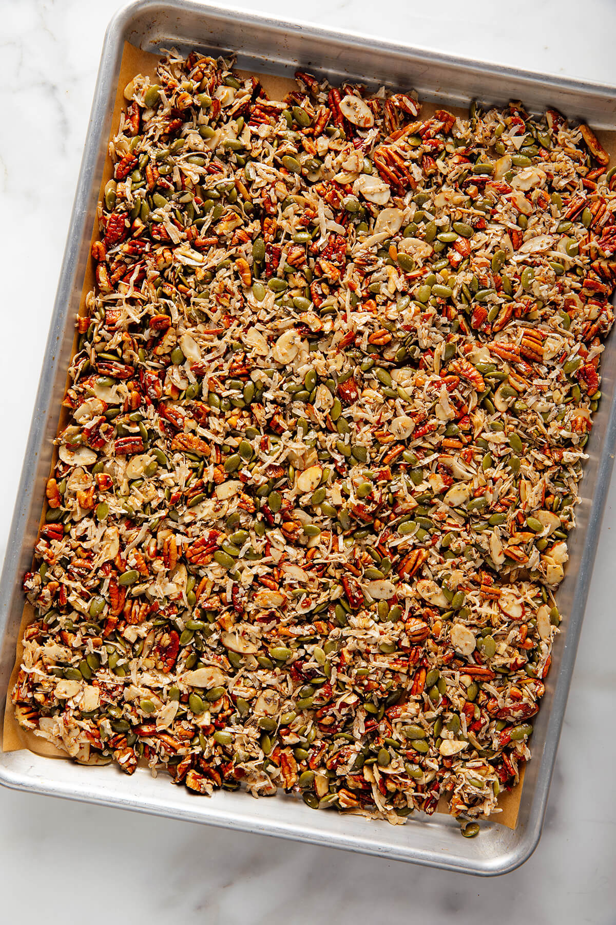 grain-free granola before baking